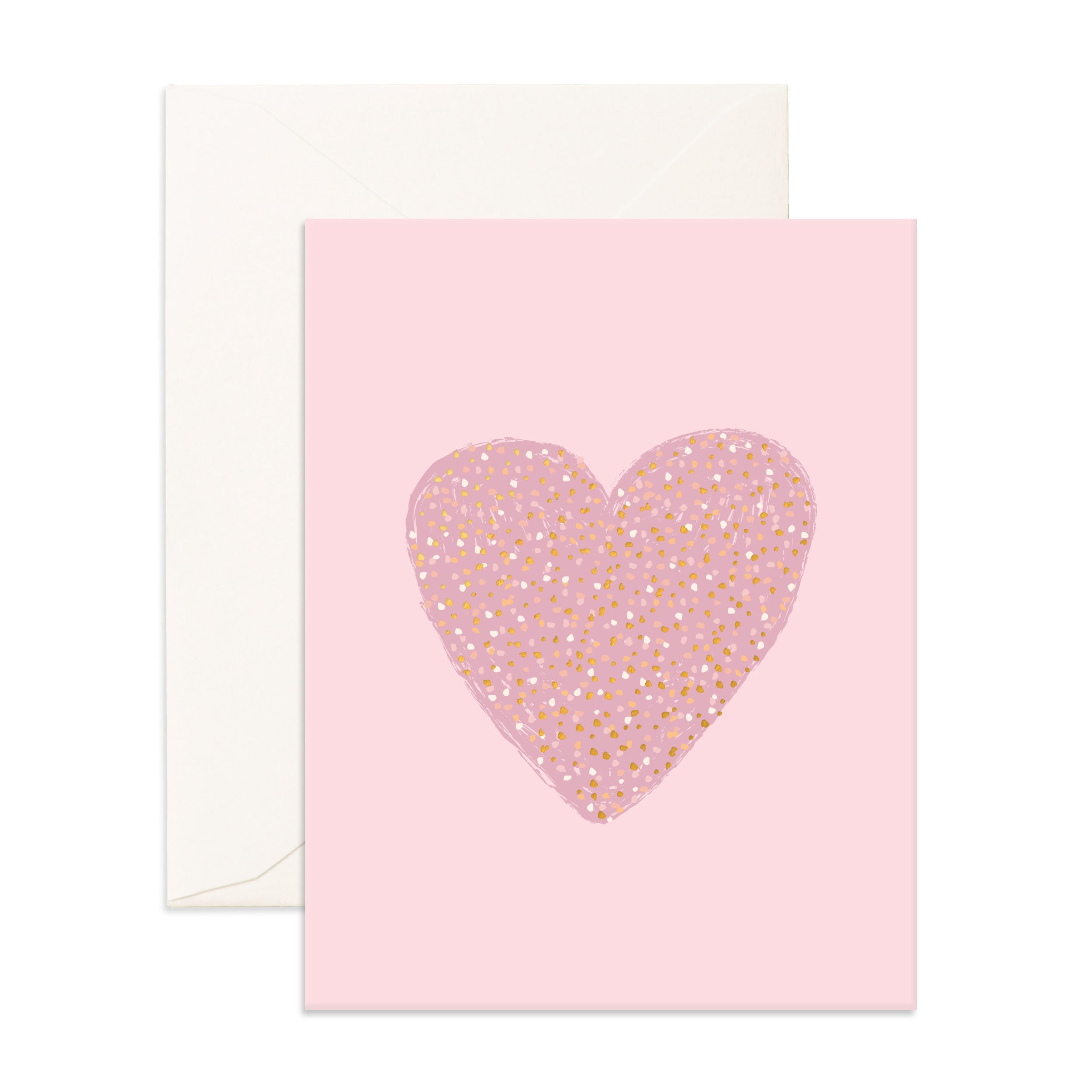 Sprinkle Heart Pink Greeting Card - PRE-ORDER (ARRIVING FEB 2026)