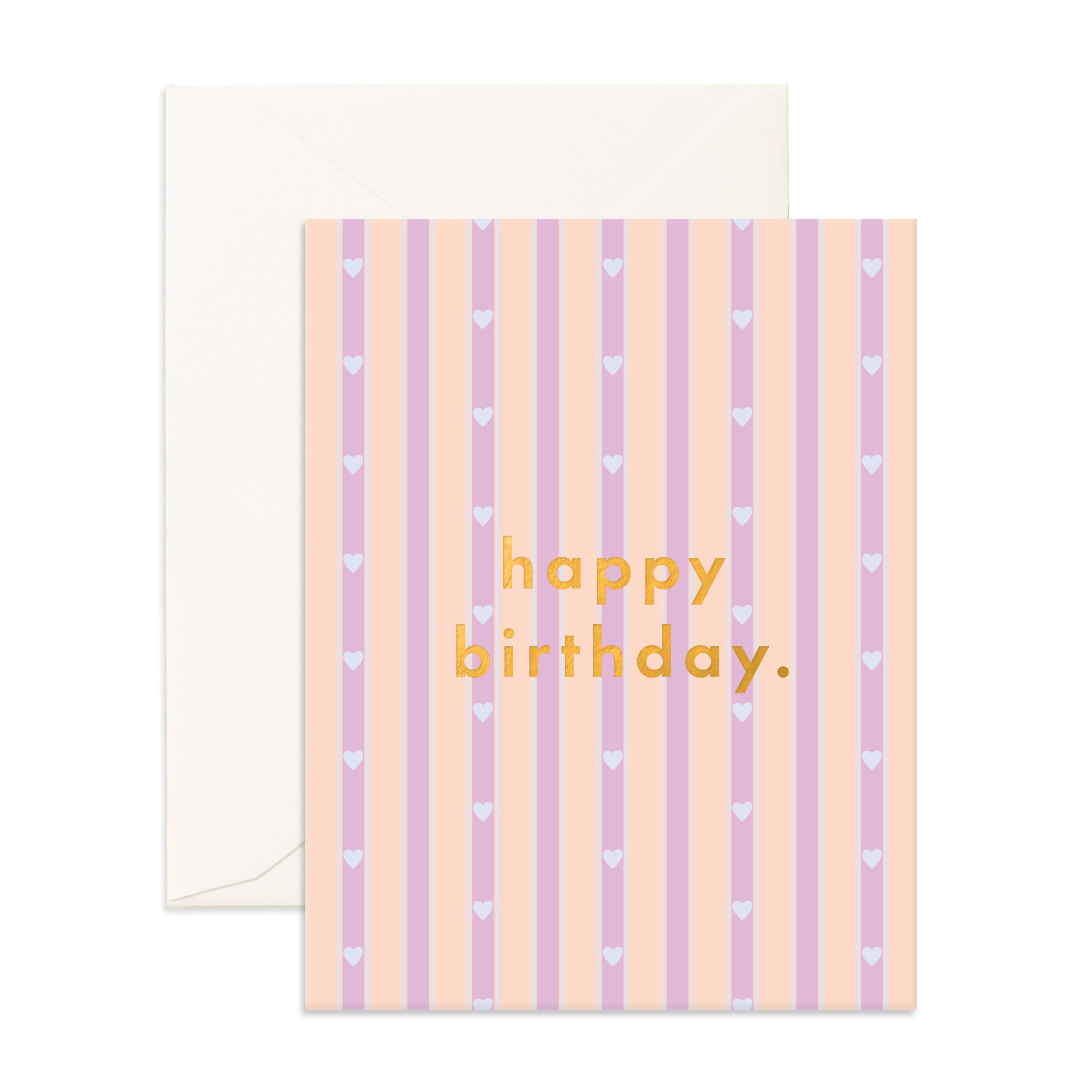 Birthday Heart Stripe Greeting Card - PRE-ORDER (SEPTEMBER)