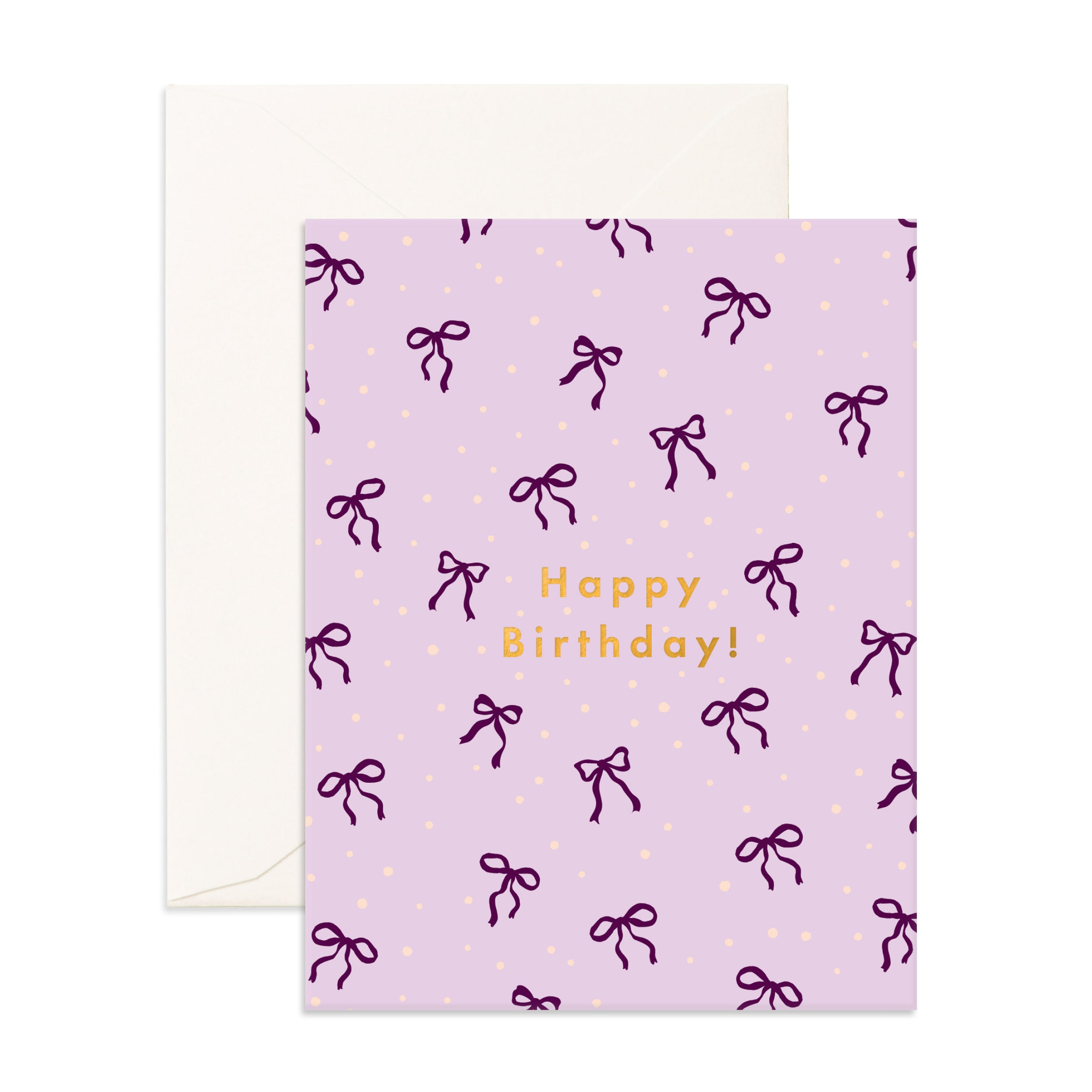 Birthday Violet Ribbons Greeting Card - PRE-ORDER (SEPTEMBER)