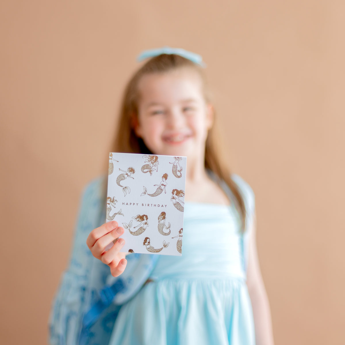 Birthday Mermaids Seafoam Greeting Card