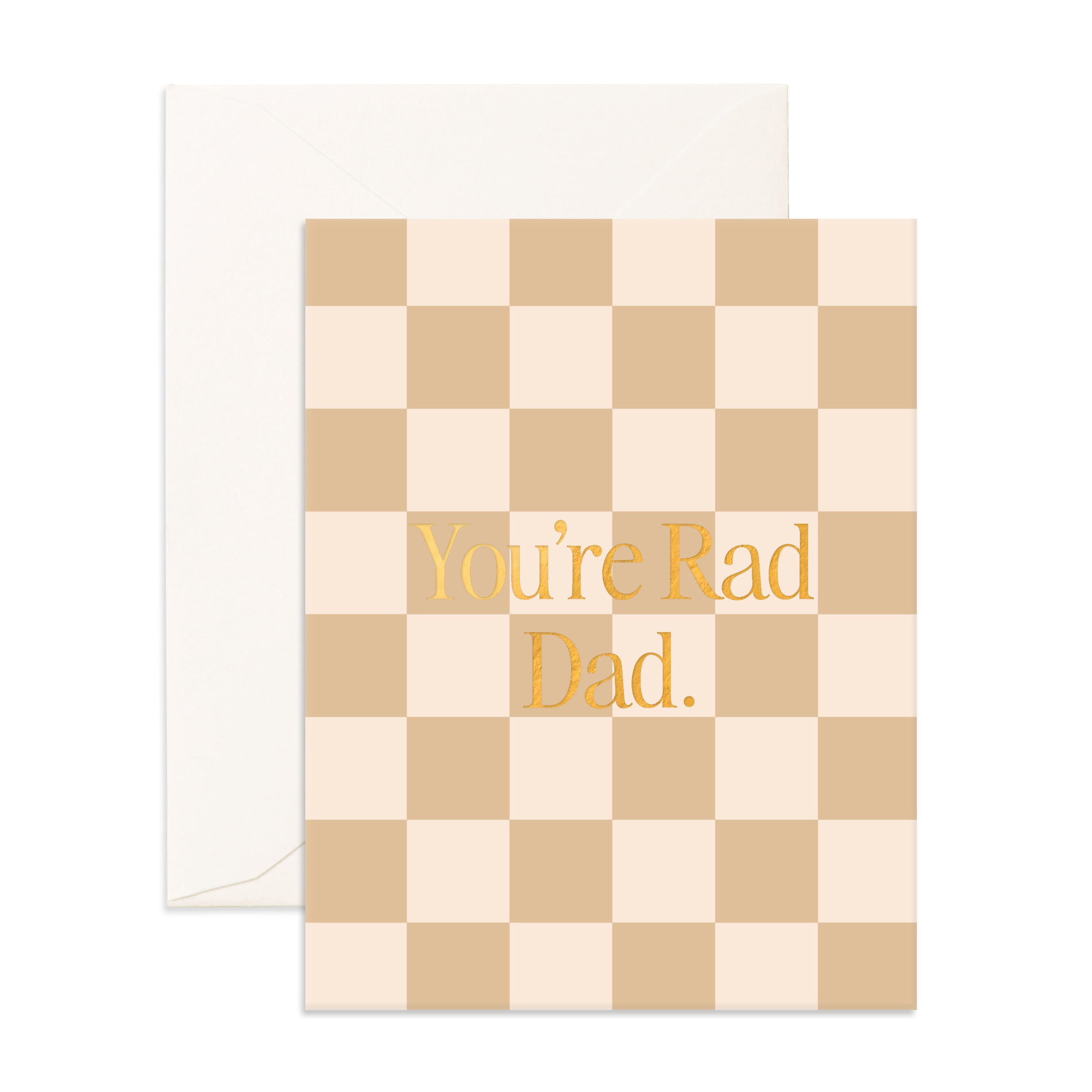 Rad Dad Caramel Check Greeting Card