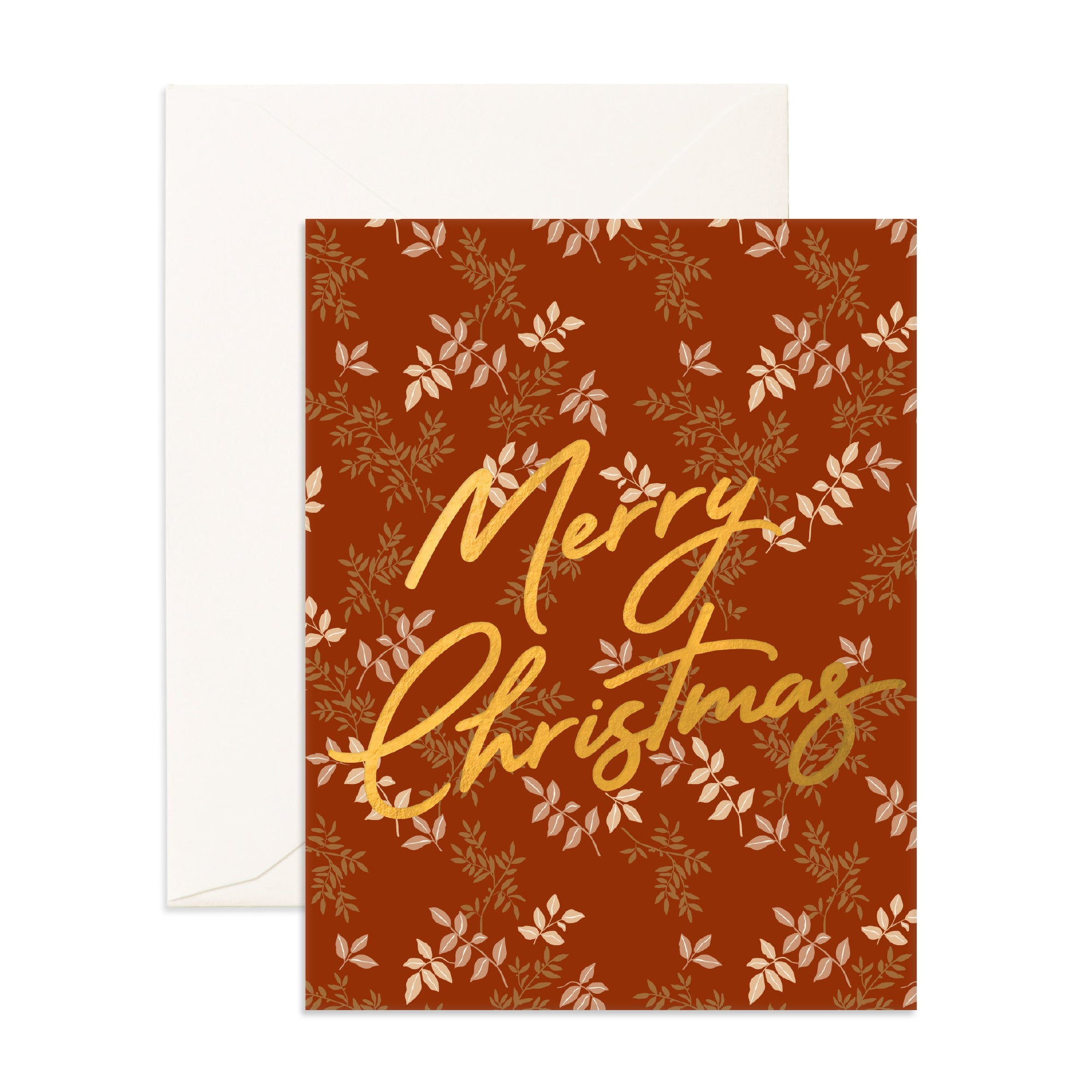 Christmas Raspberry Vines Greeting Card