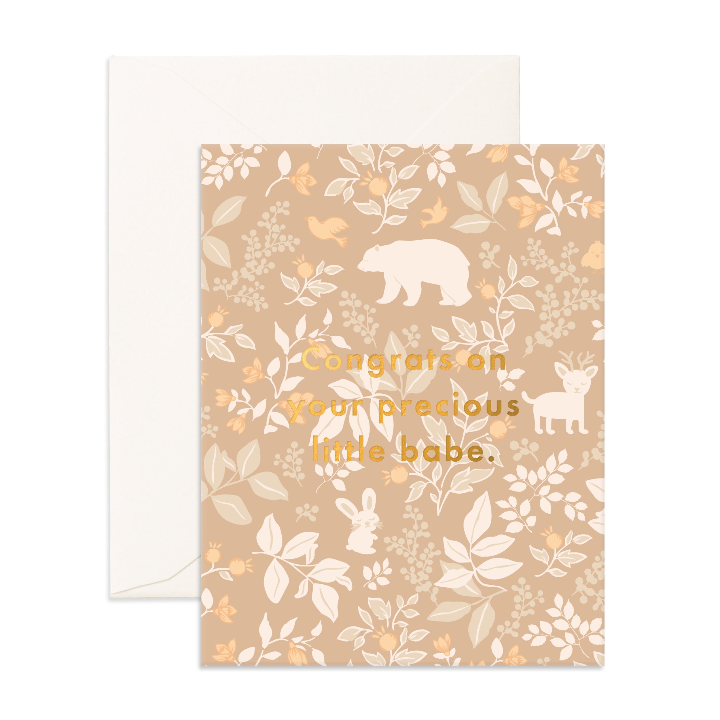 Precious Babe Caramel Greeting Card