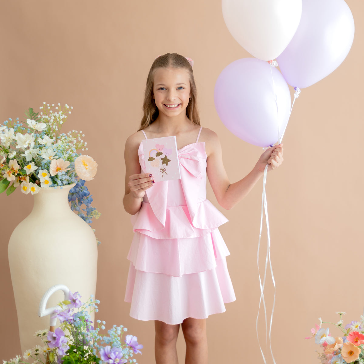 Blush Balloon Bouquet Greeting Card