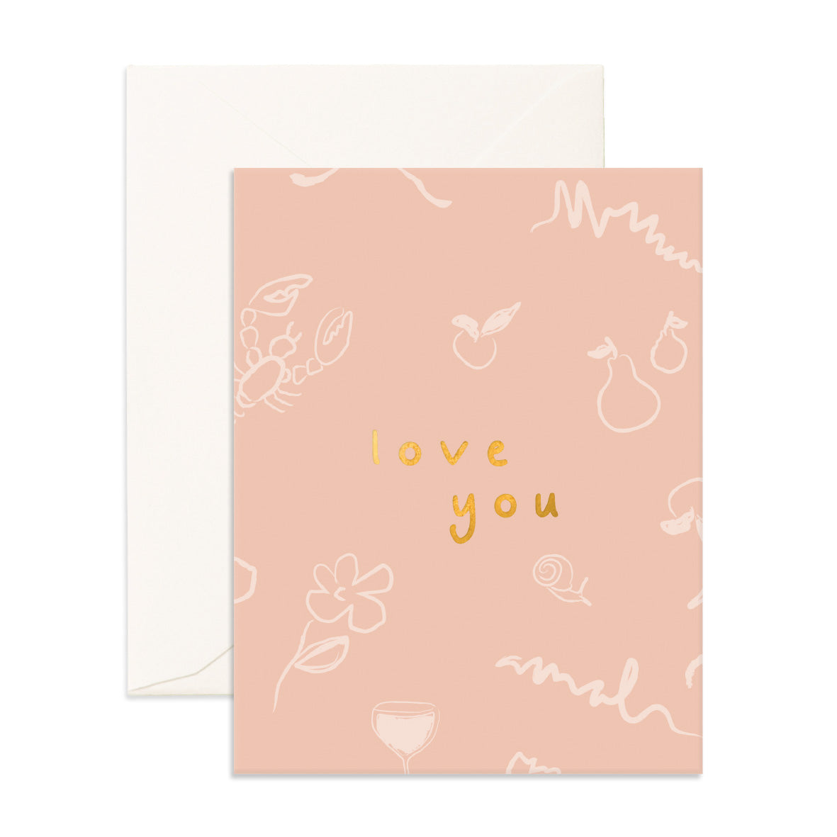 Love You Euro Summer Greeting Card