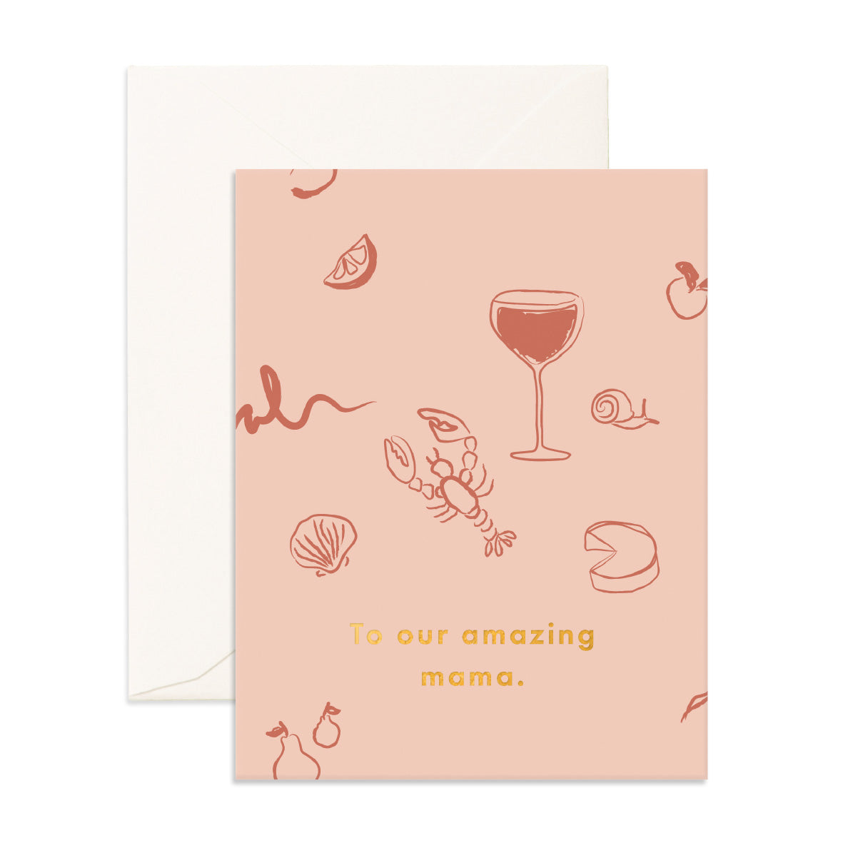 Amazing Mama Long Lunch Greeting Card