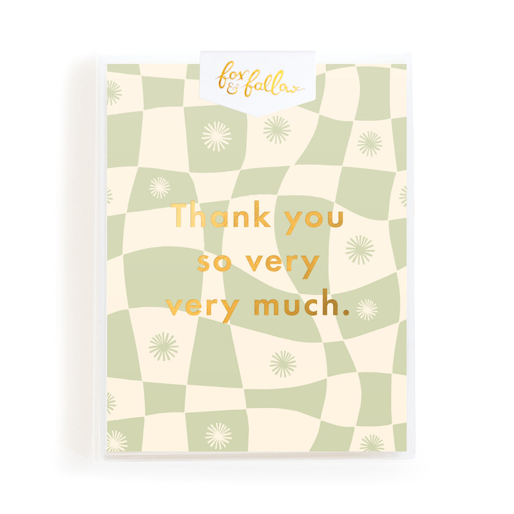 Thank You Sage Warp Greeting Card Boxed Set