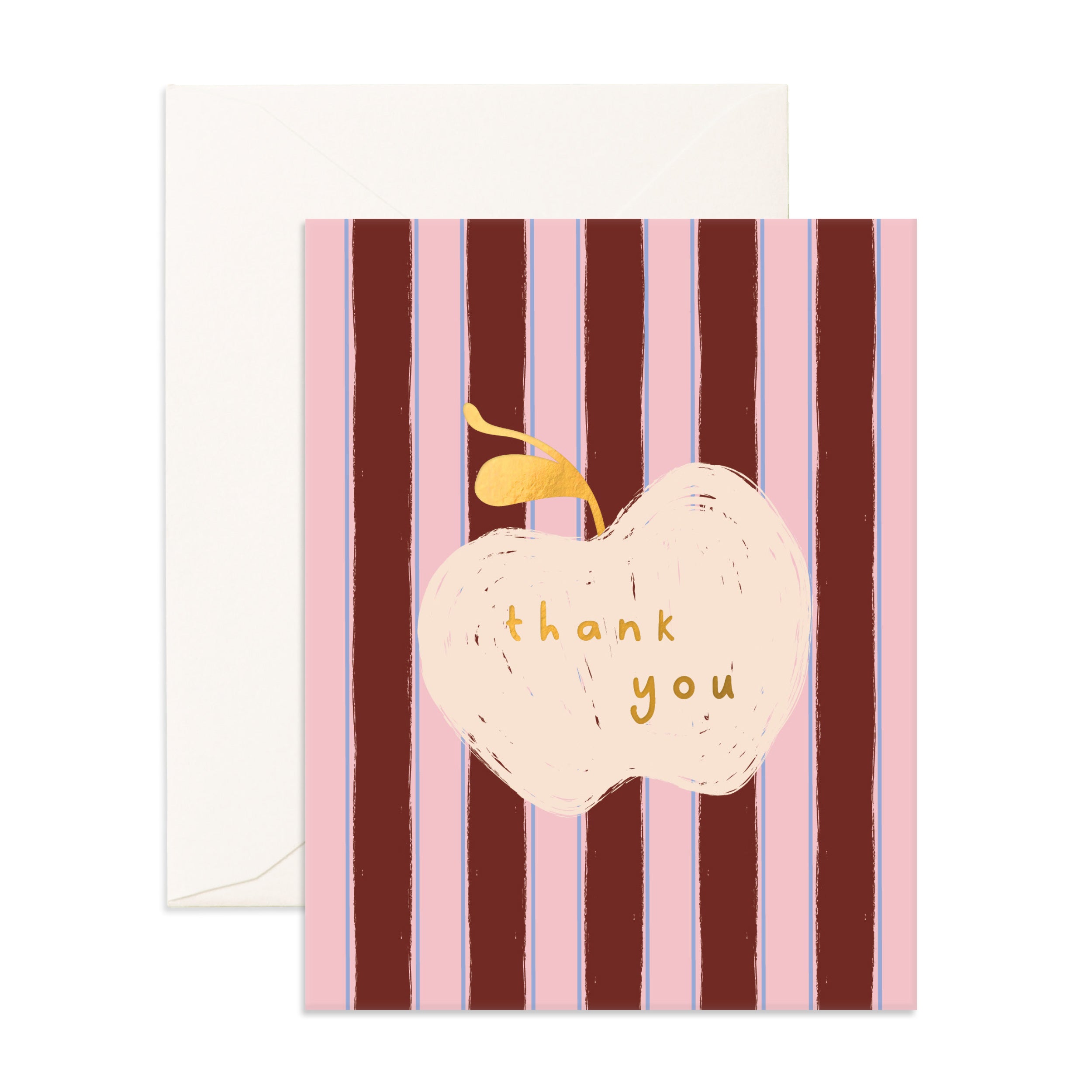 Thank You Apple Stripe Greeting Card - PRE-ORDER (ARRIVING FEB 2026)