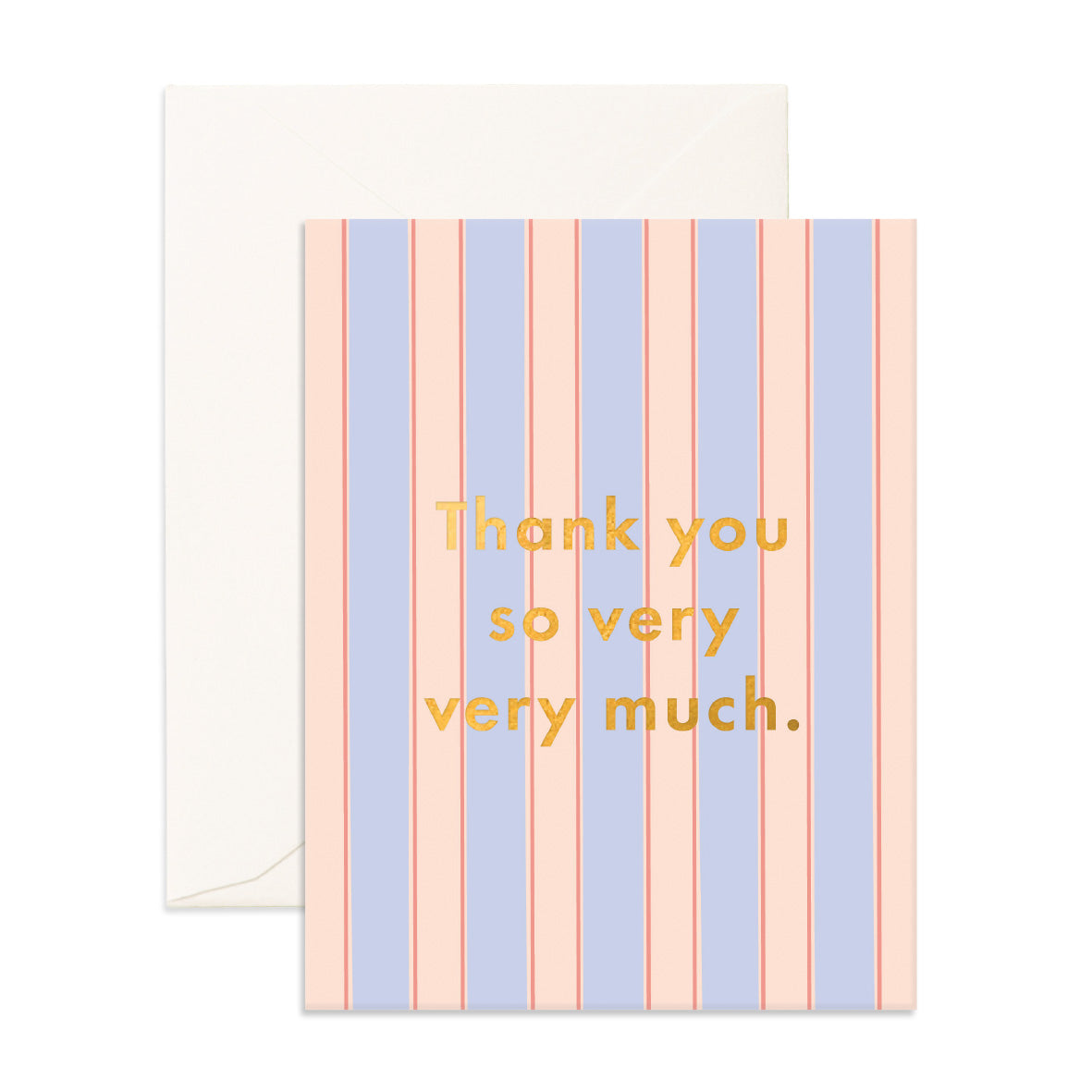 Thank You Powder Stripe Greeting Card