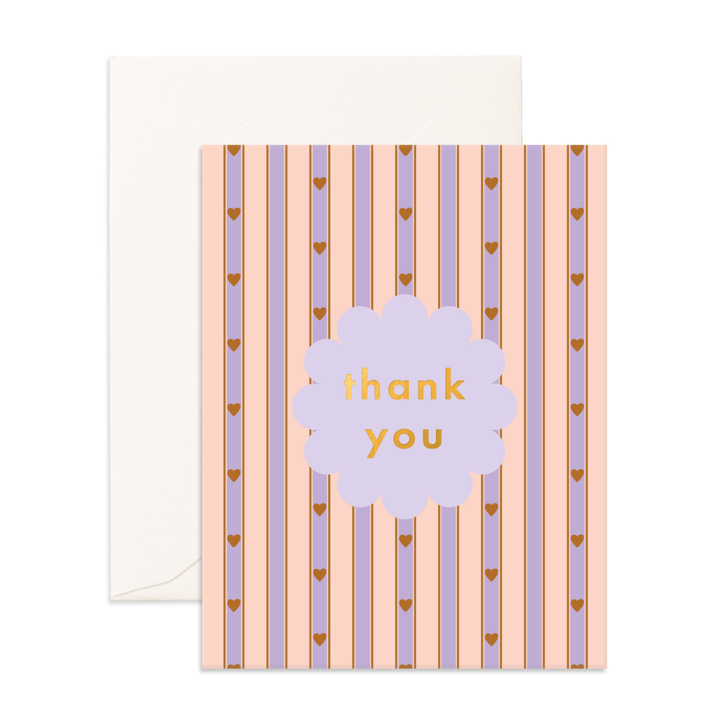 Thank You Petal Stripe Greeting Card - PRE-ORDER (SEPTEMBER)