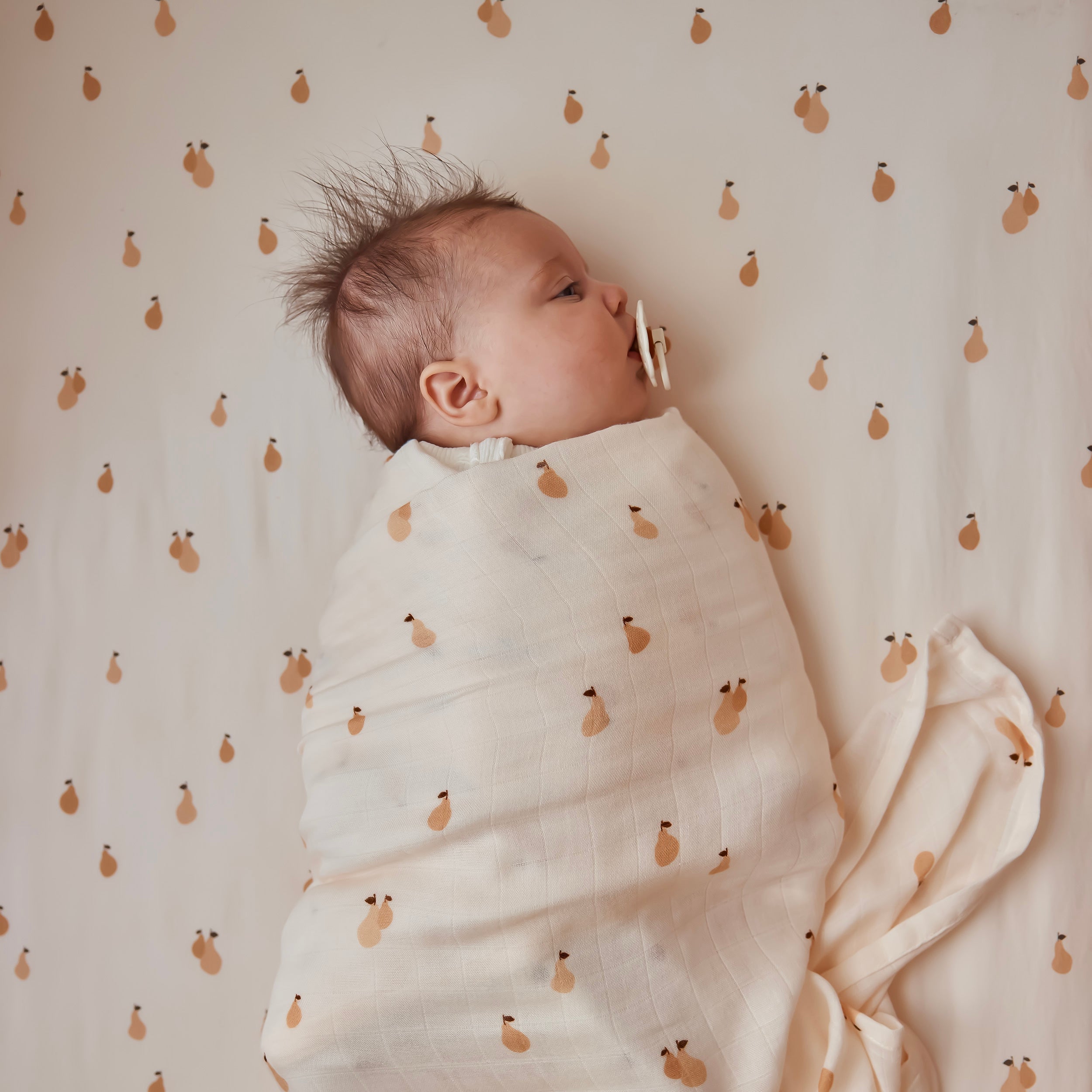 Golden Pears Muslin Wrap Swaddle