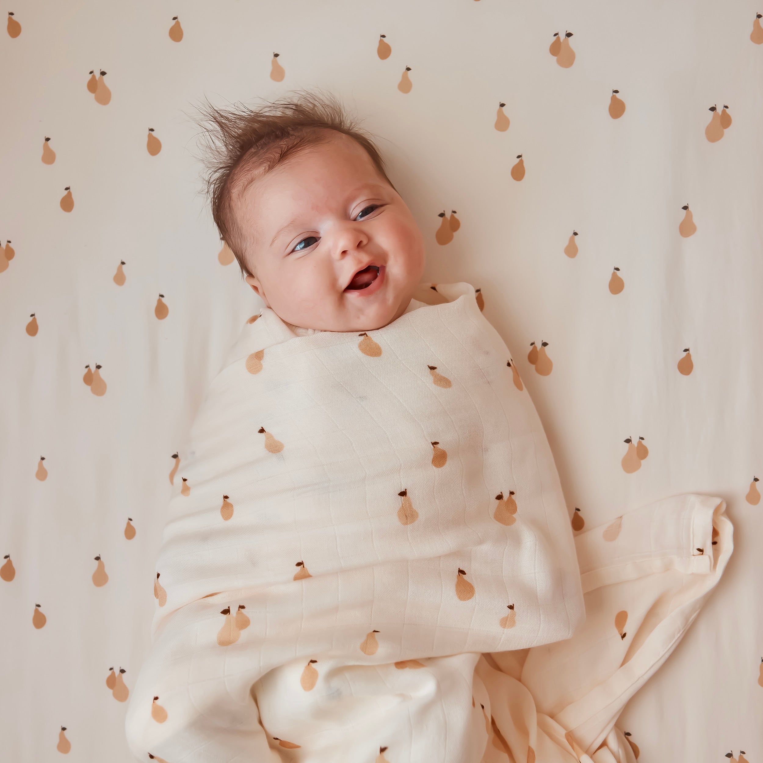 Golden Pears Muslin Wrap Swaddle