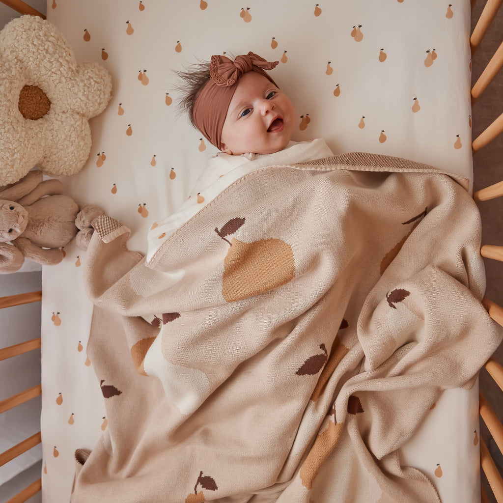 Golden Pears Organic Fitted Cot Sheet