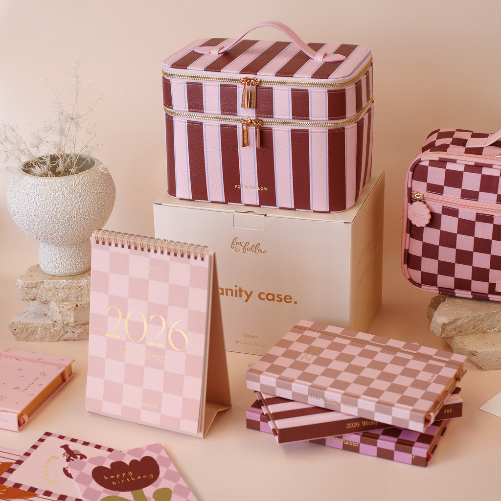 2026 Rose Check Desk Calendar - LOW STOCK