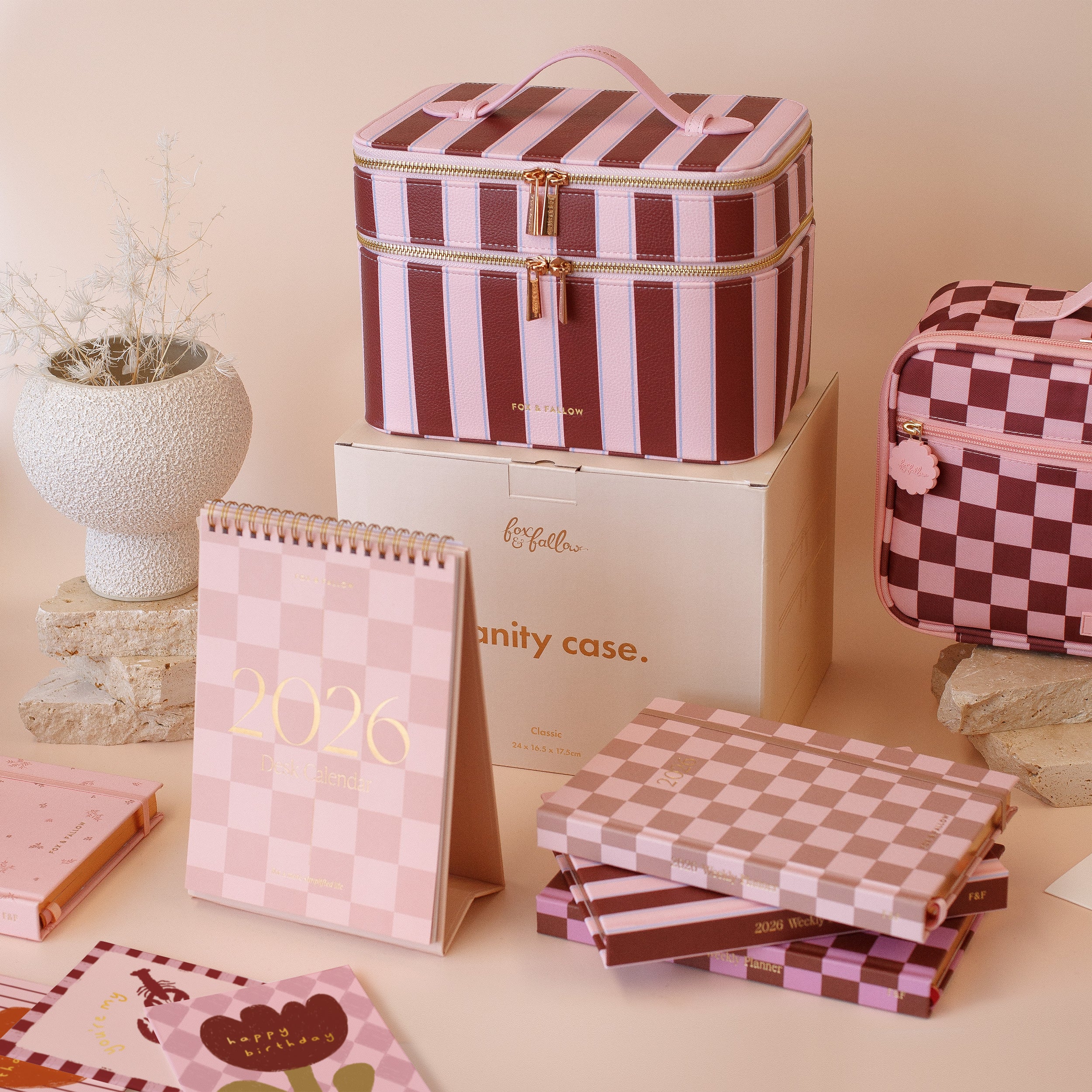 2026 Rose Check Desk Calendar - LOW STOCK