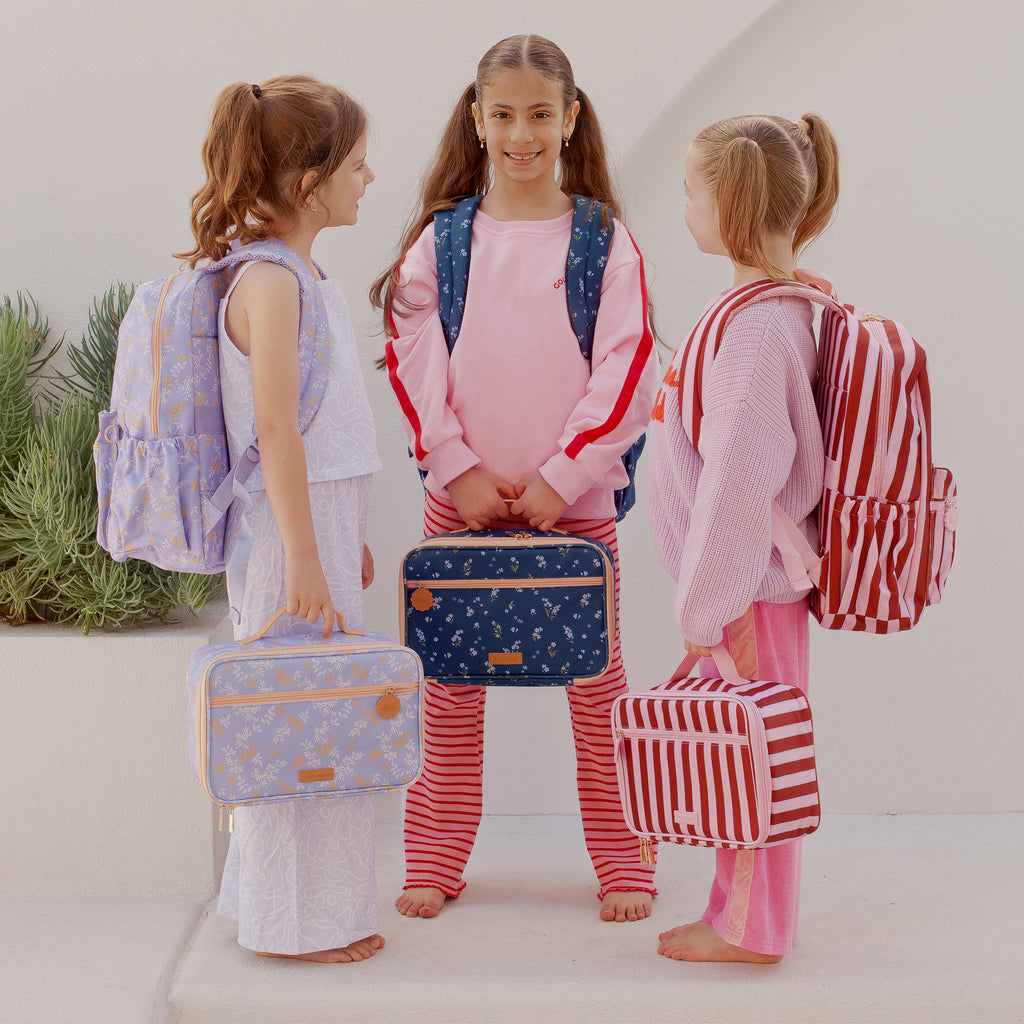 Burgundy Stripe Large Lunch Bag - PRE-ORDER (APRIL)