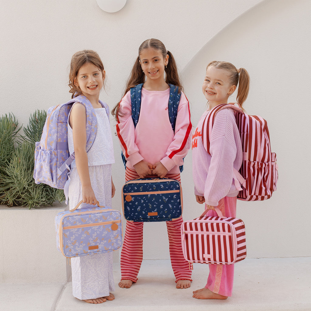 Burgundy Stripe Large Lunch Bag - PRE-ORDER (APRIL)