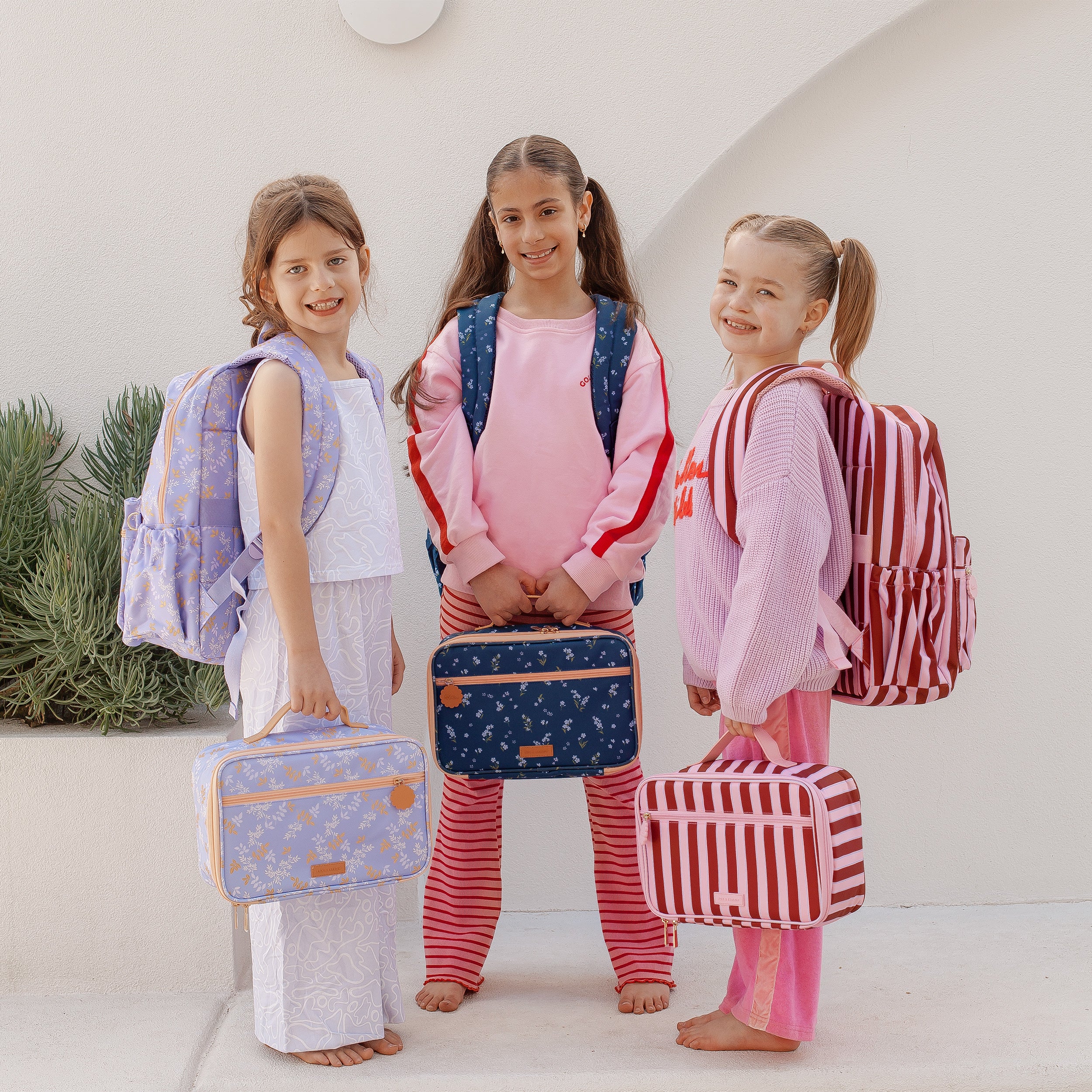 Burgundy Stripe Large Lunch Bag - PRE-ORDER (APRIL)