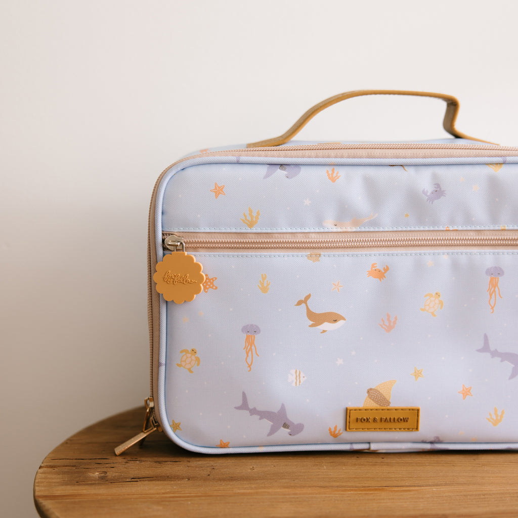 Ocean Creatures Sky Large Lunch Bag