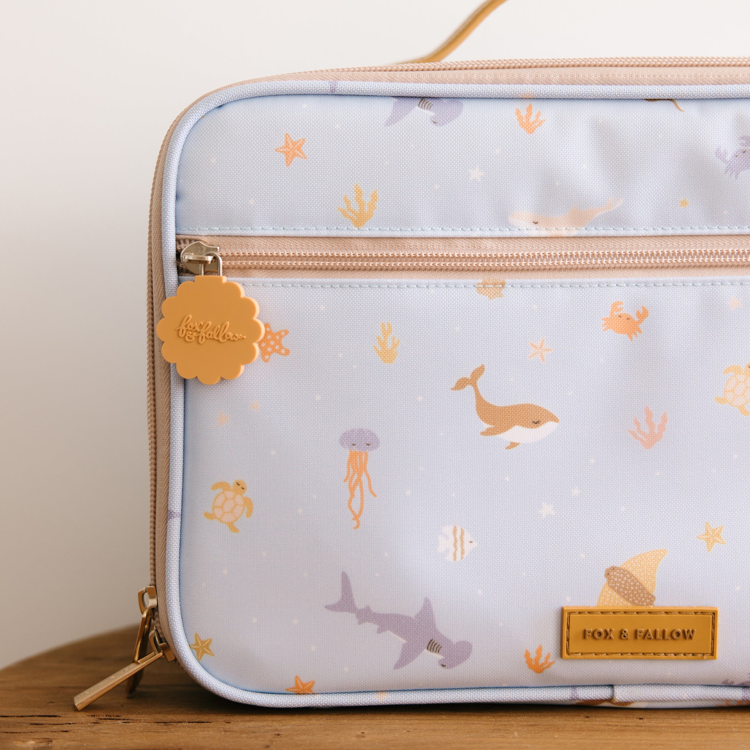 Ocean Creatures Sky Large Lunch Bag