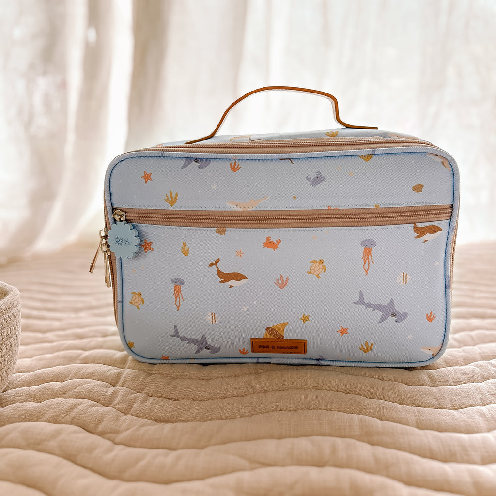 Ocean Creatures Sky Large Lunch Bag