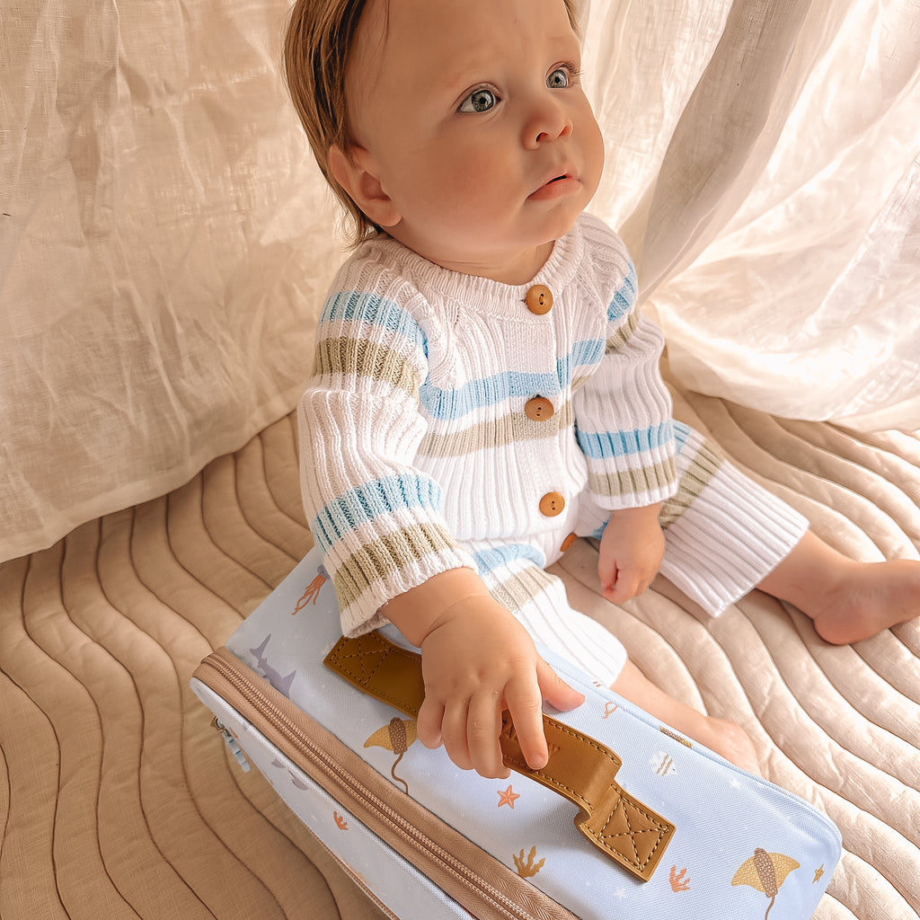 Ocean Creatures Sky Large Lunch Bag