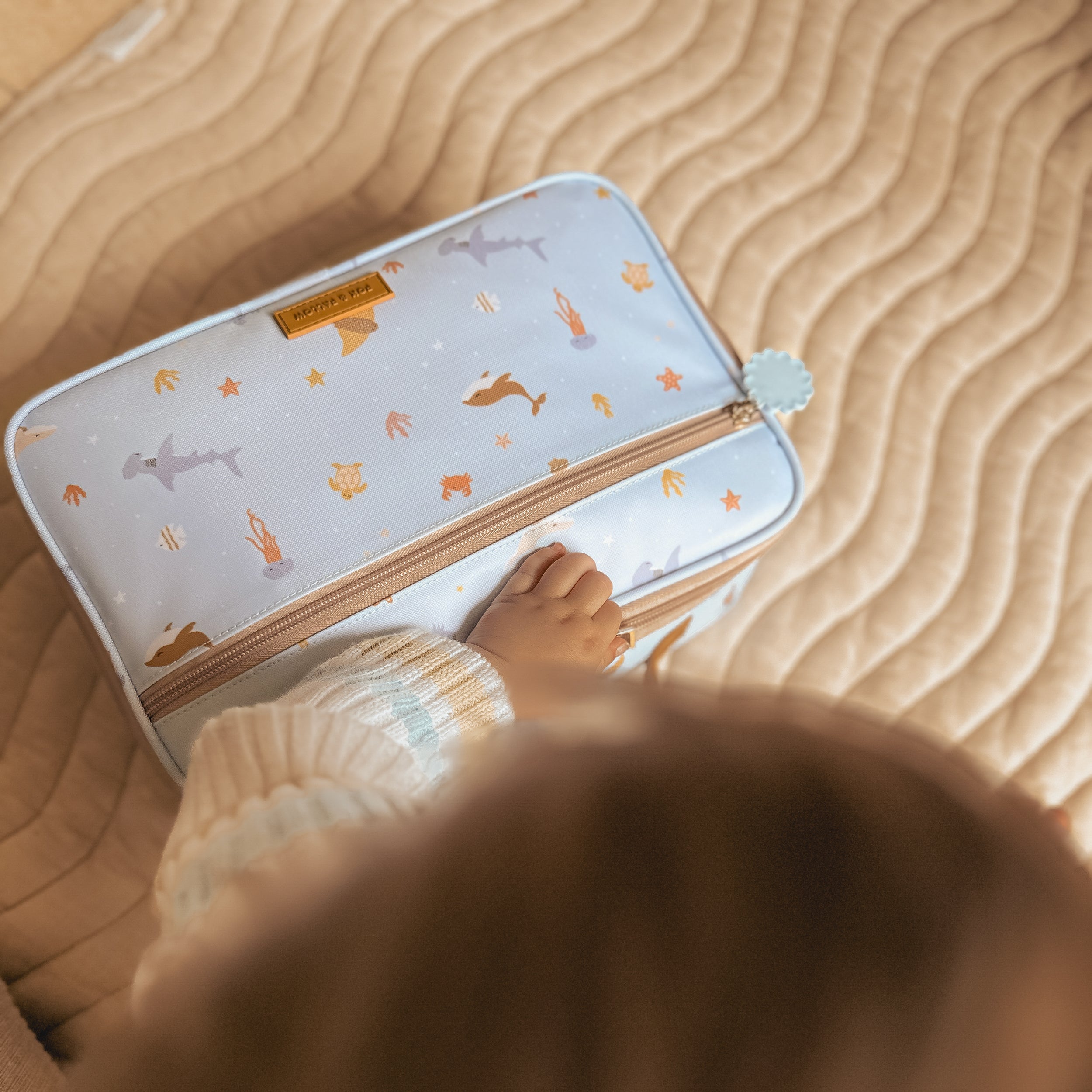 Ocean Creatures Sky Large Lunch Bag