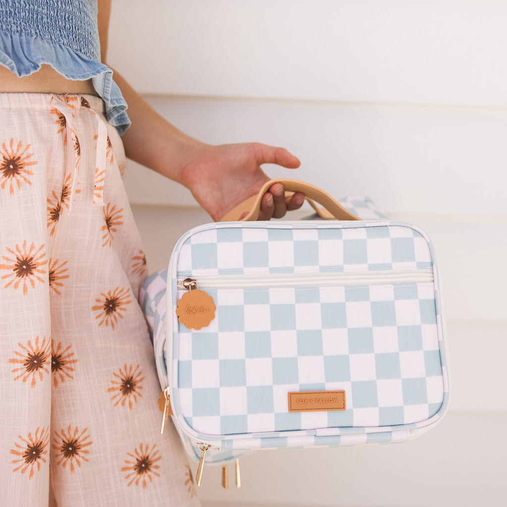 Sage Check Large Lunch Bag - SECONDS