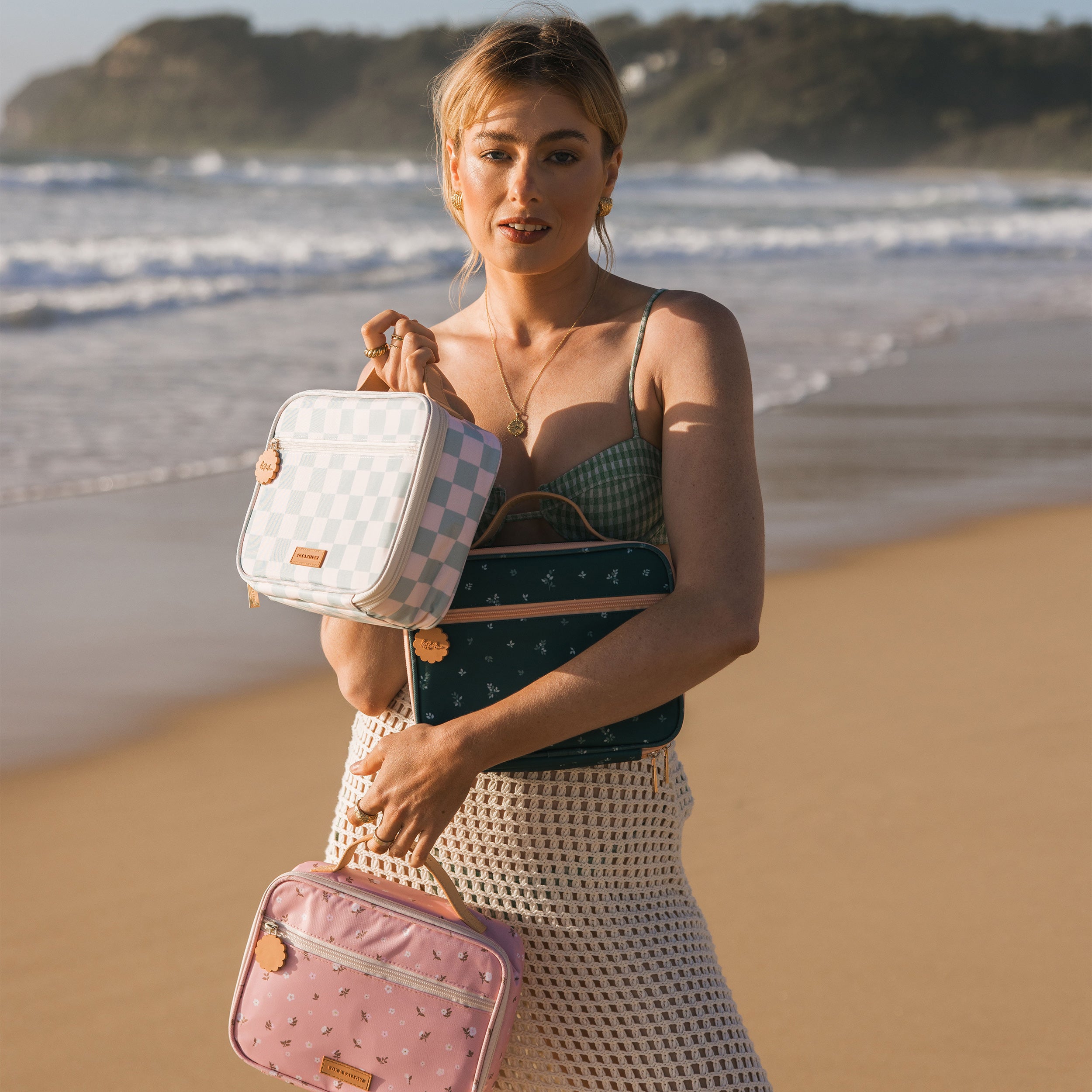 Sage Check Mini Lunch Bag - SECONDS