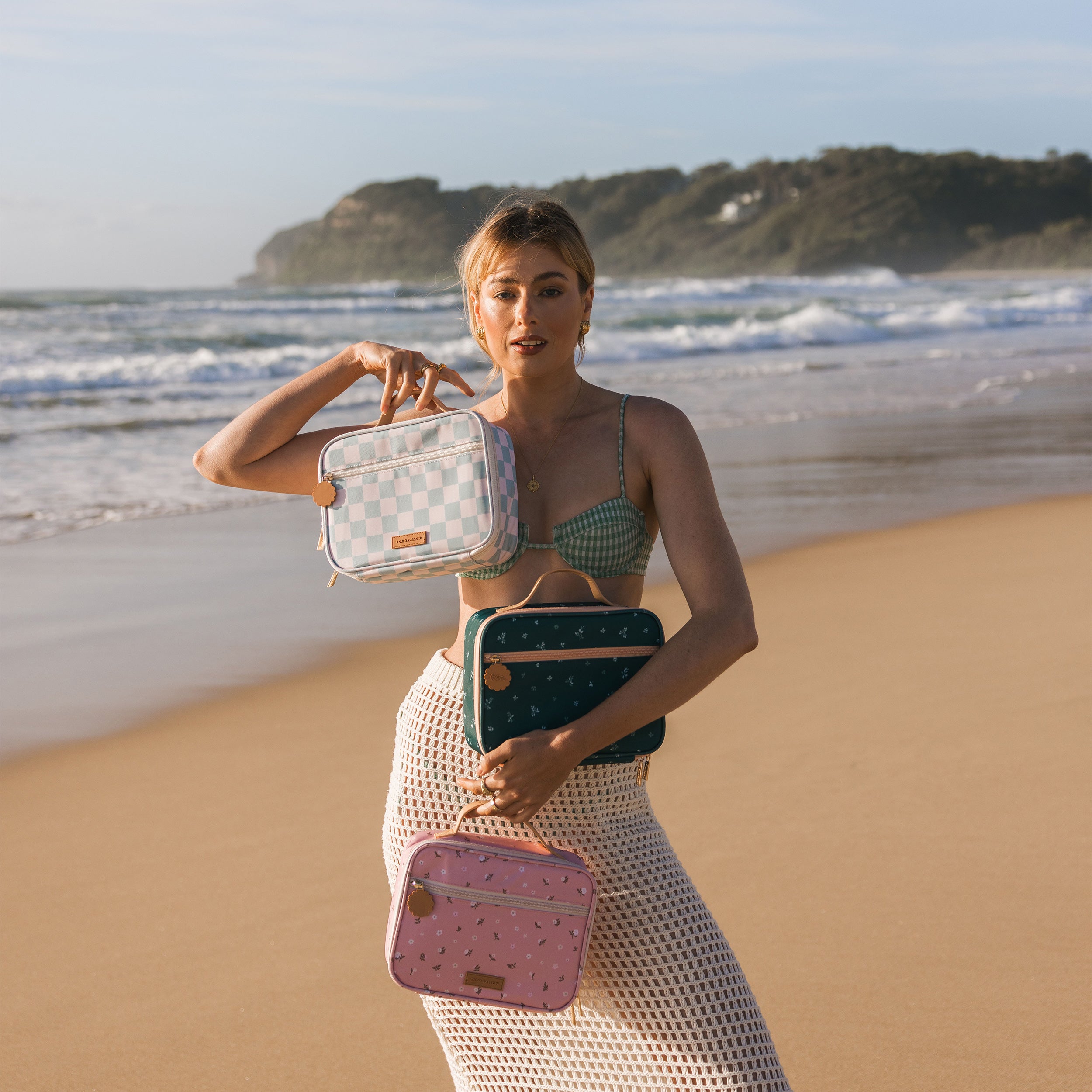 Sage Check Mini Lunch Bag - SECONDS