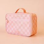 Peach Check Large Lunch Bag - SECONDS