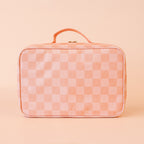 Peach Check Large Lunch Bag - SECONDS