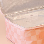 Peach Check Large Lunch Bag - SECONDS