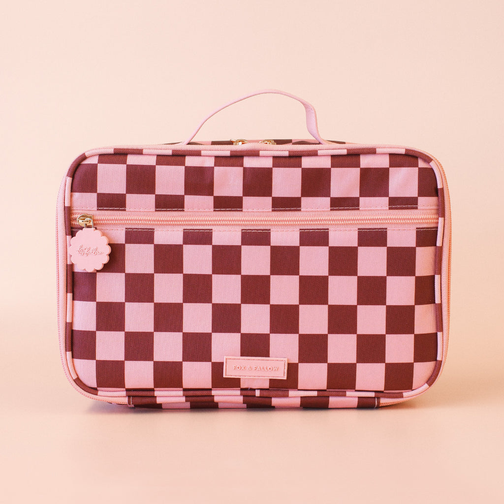 Cherry Check Large Lunch Bag - PRE-ORDER (JUNE)