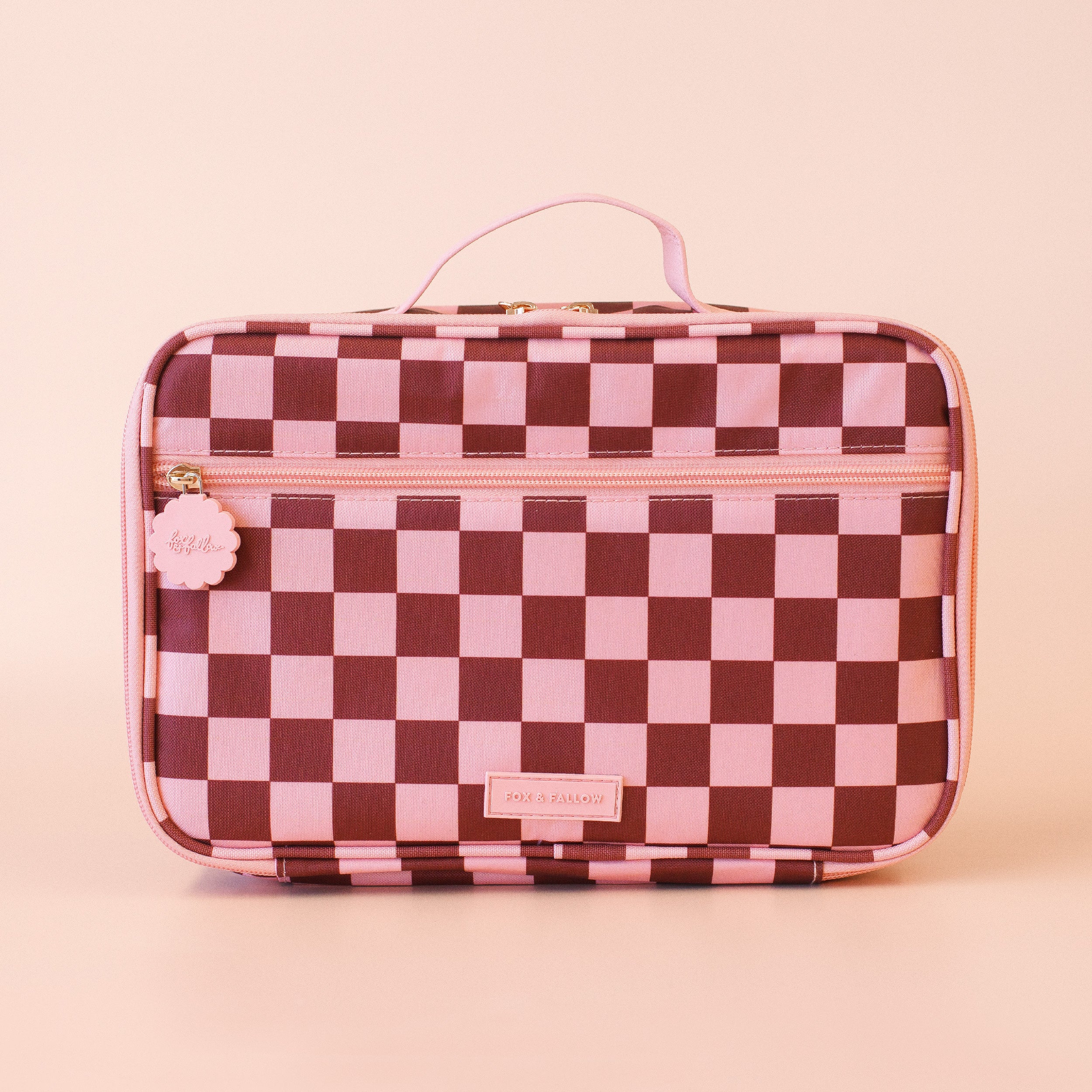 Cherry Check Large Lunch Bag - PRE-ORDER (JUNE)