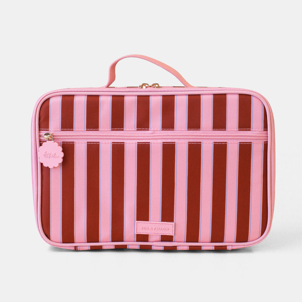 Burgundy Stripe Large Lunch Bag - PRE-ORDER (APRIL)