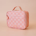 Peach Check Mini Lunch Bag