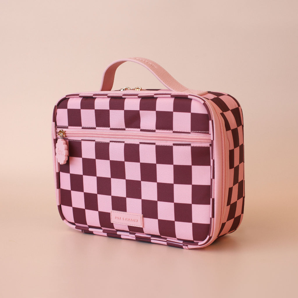 Cherry Check Mini Lunch Bag