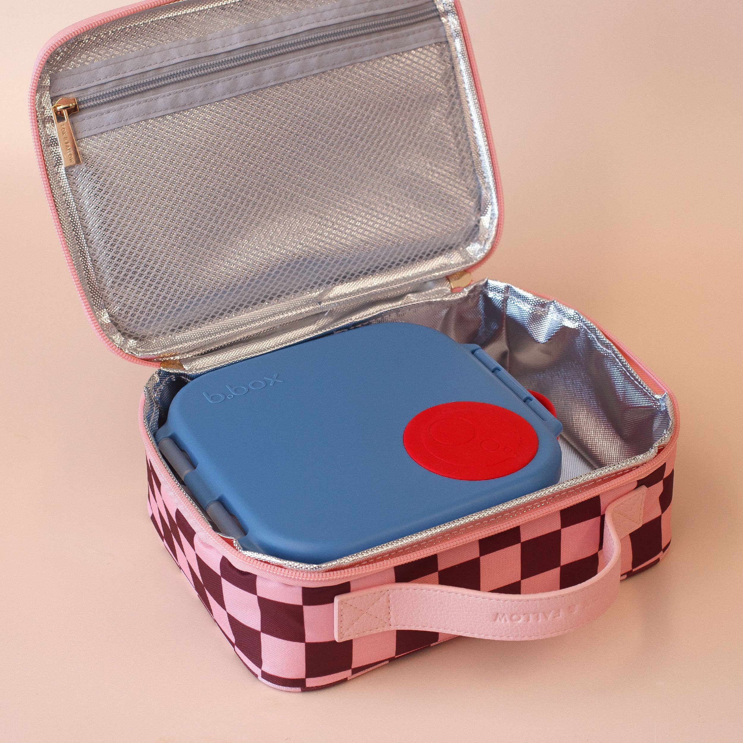 Cherry Check Mini Lunch Bag