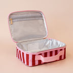 Burgundy Stripe Mini Lunch Bag