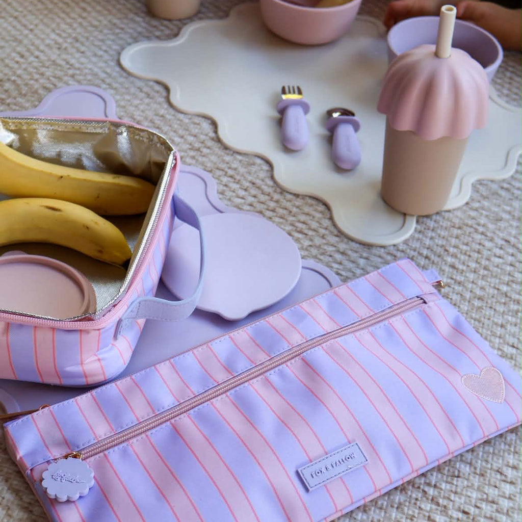 Powder Stripe Mini Lunch Bag
