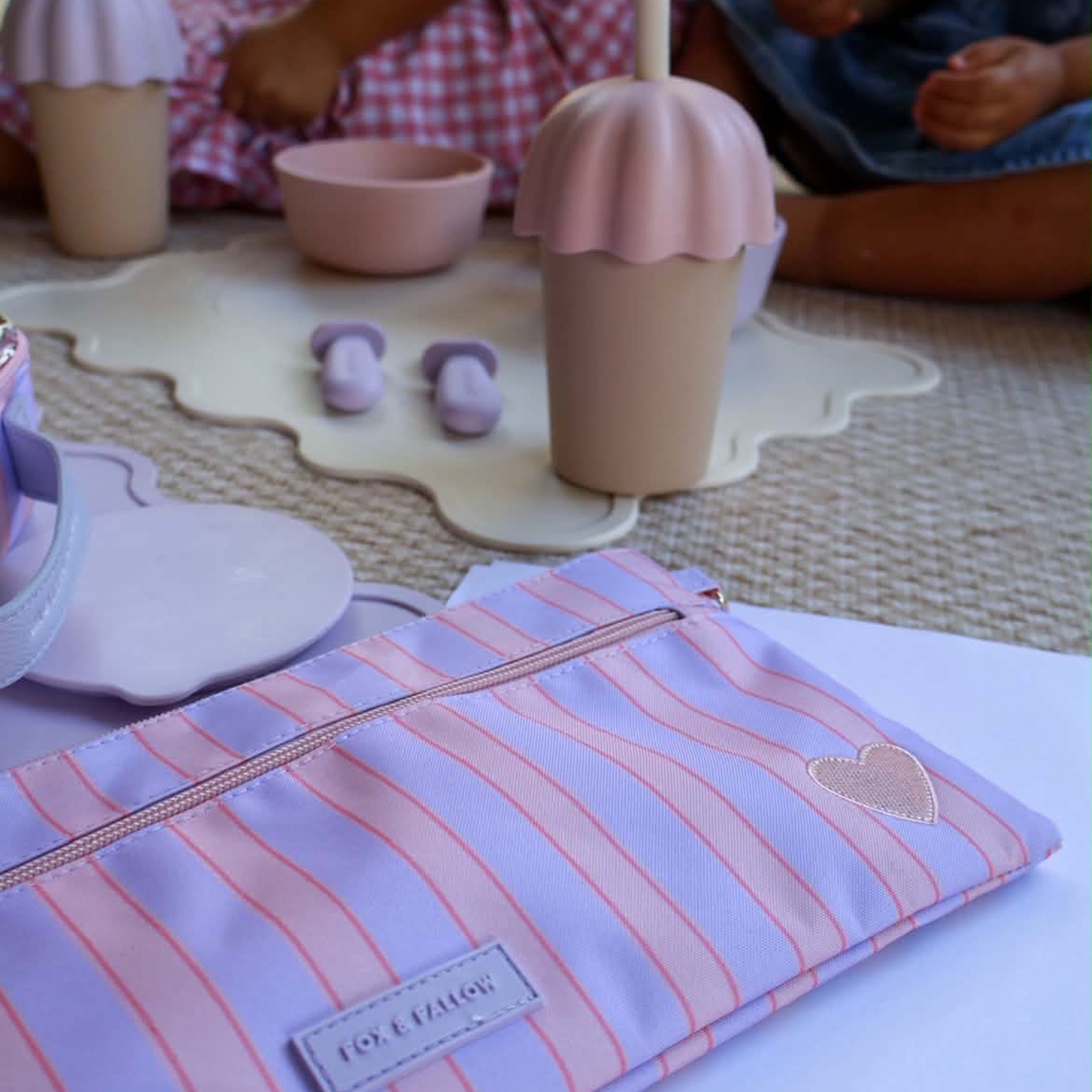 Powder Stripe Mini Lunch Bag