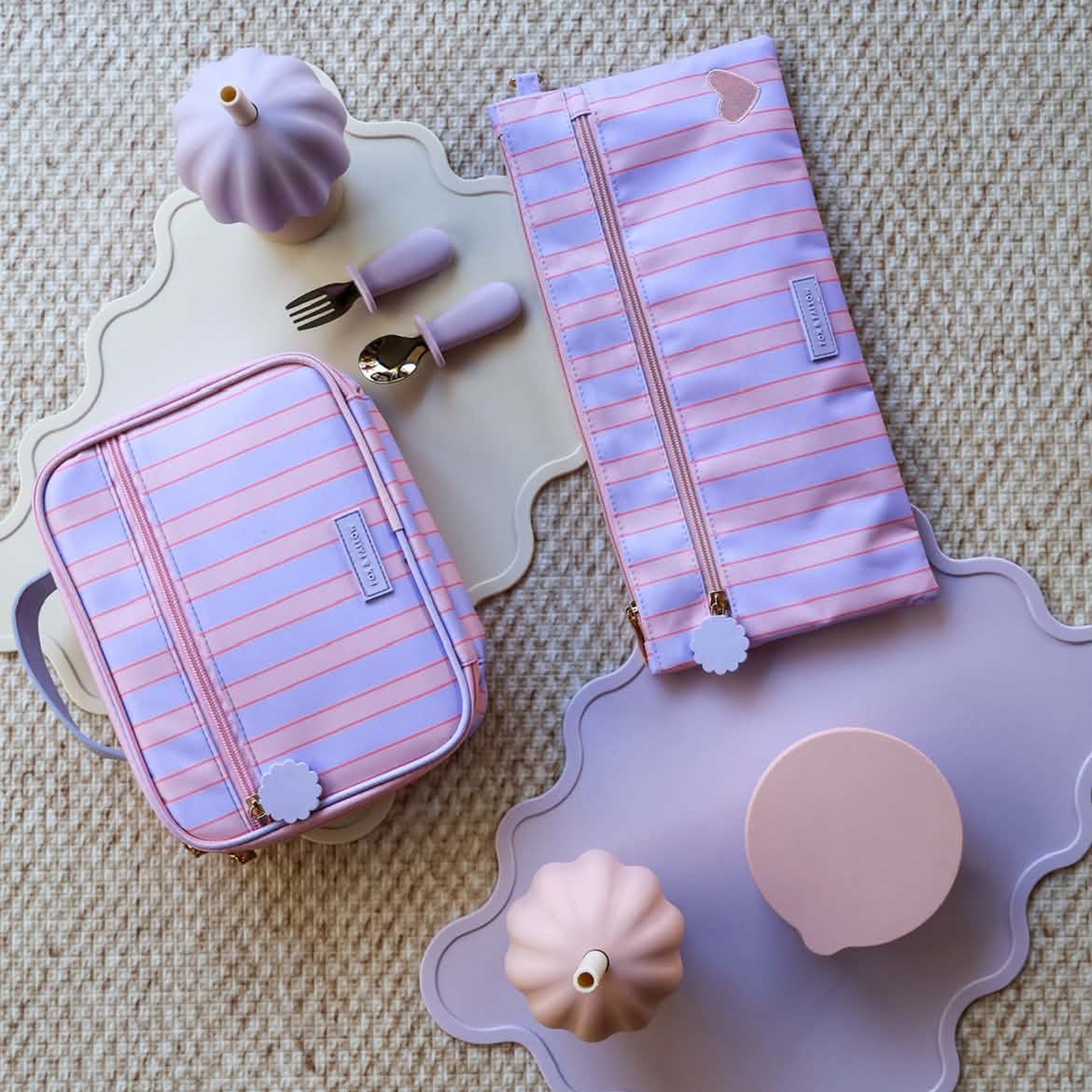 Powder Stripe Large Pencil Case