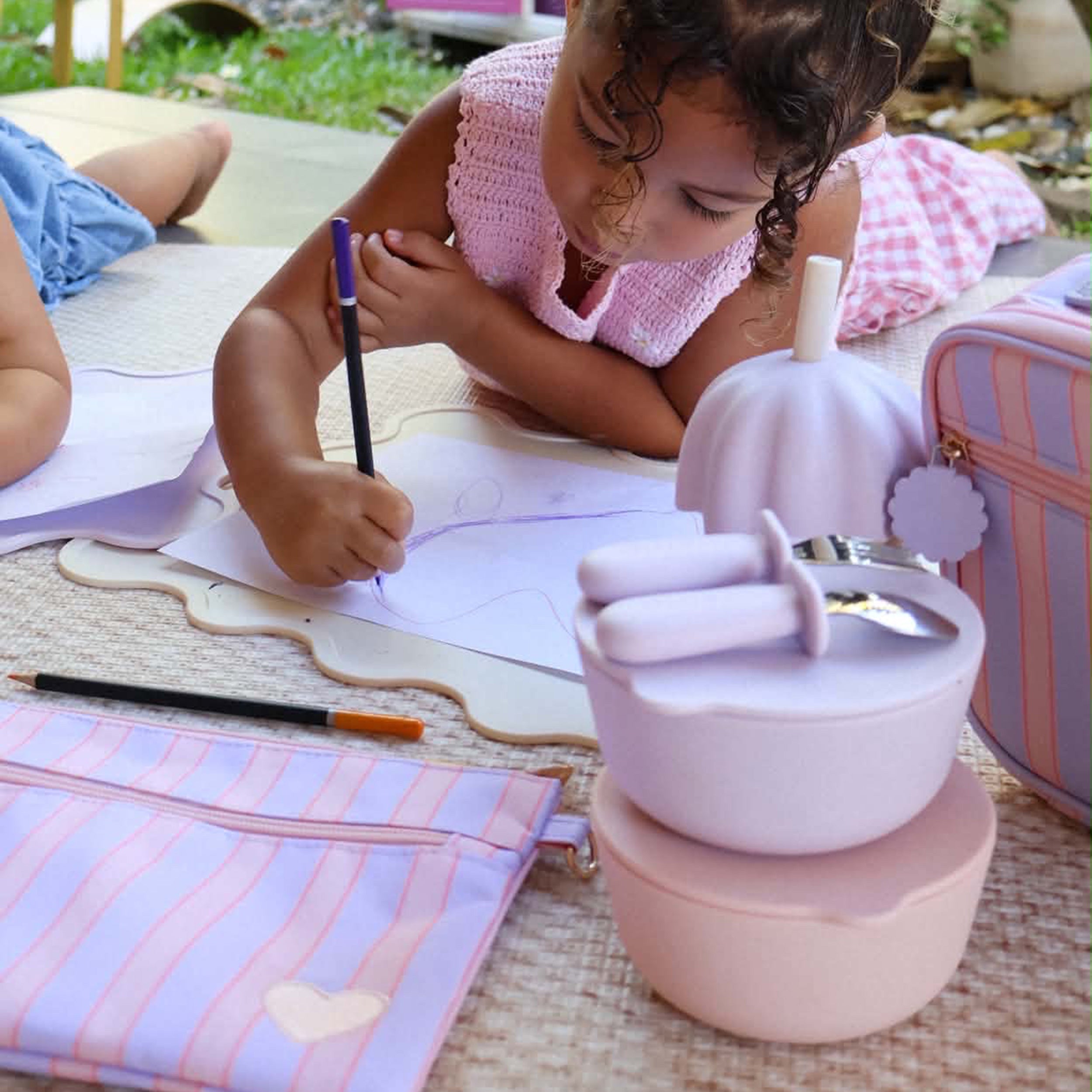 Powder Stripe Mini Lunch Bag