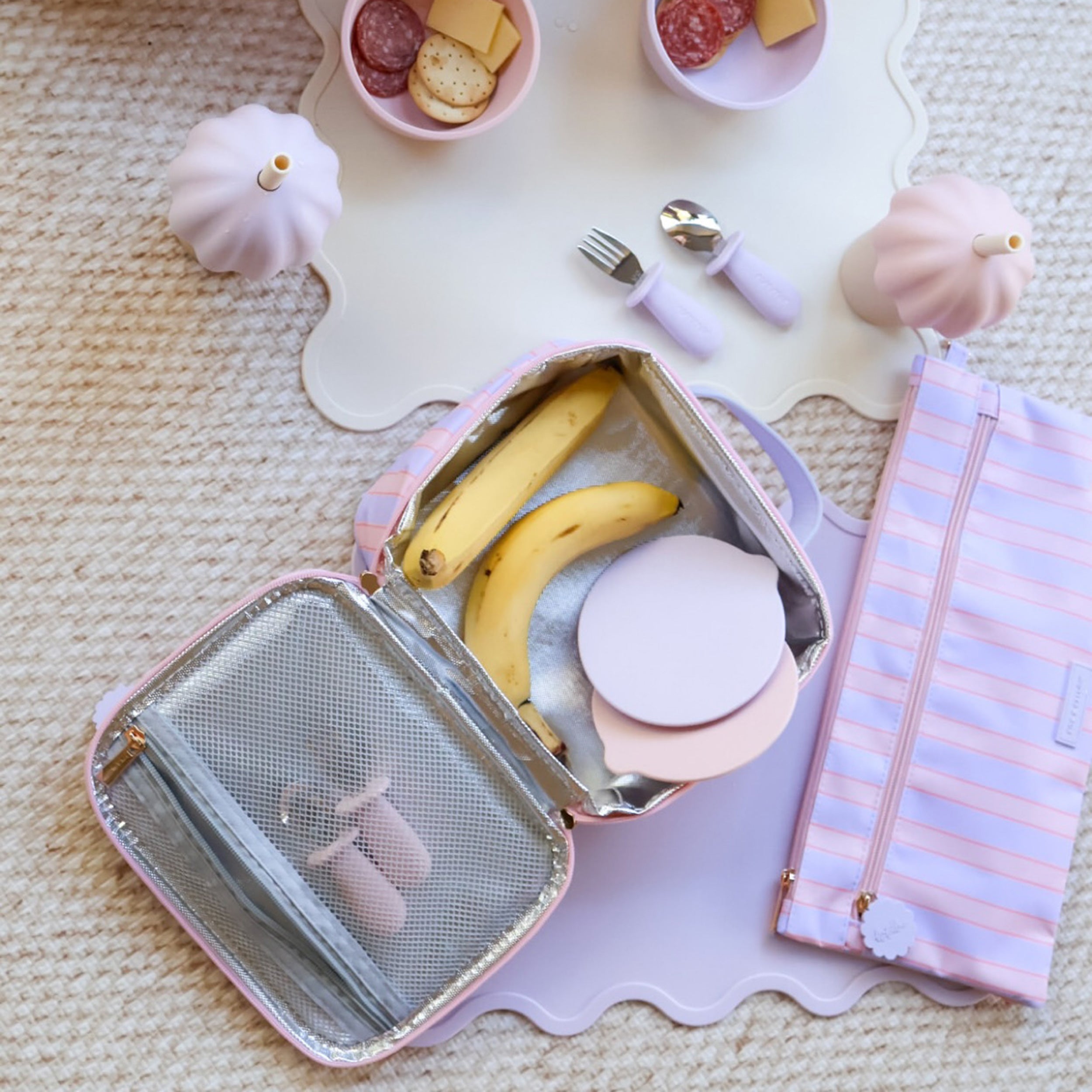 Powder Stripe Large Pencil Case