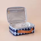 Navy Diamonds Mini Lunch Bag
