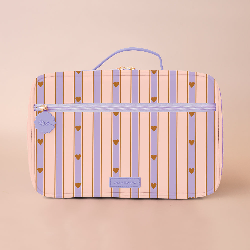 Lilac Stripe Large Lunch Bag - PRE-ORDER (OCTOBER)