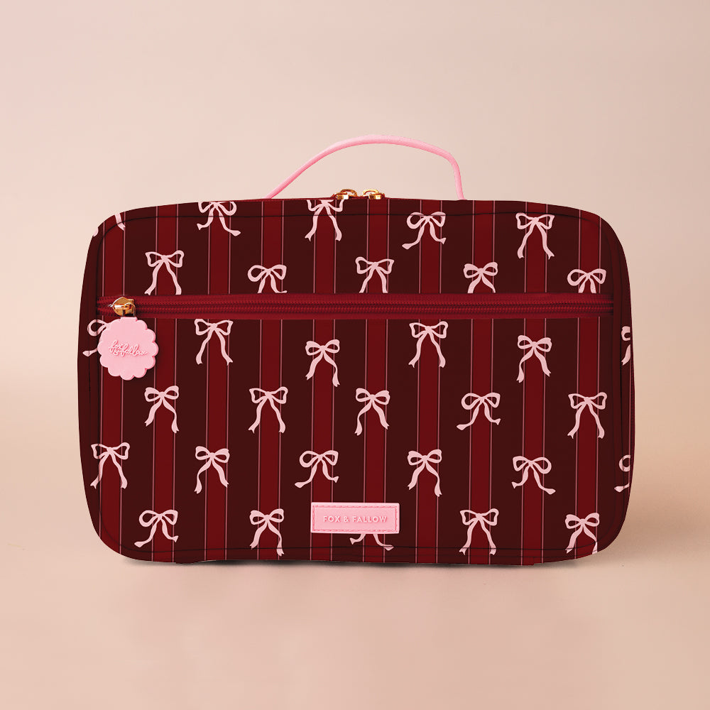 Ruby Ribbon Stripe Large Lunch Bag - PRE-ORDER (OCTOBER)