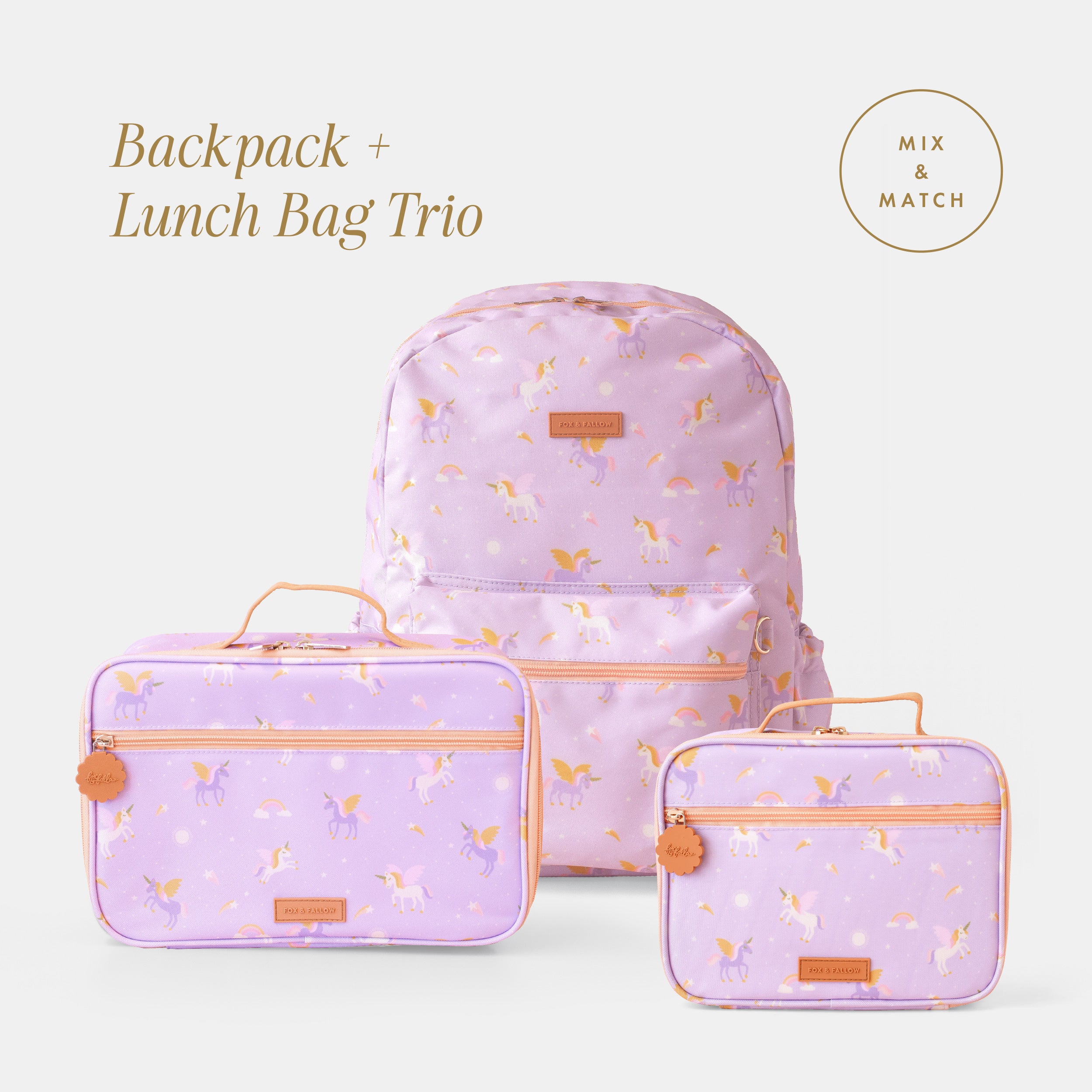 Backpack + Lunch Bag Trio Bundle