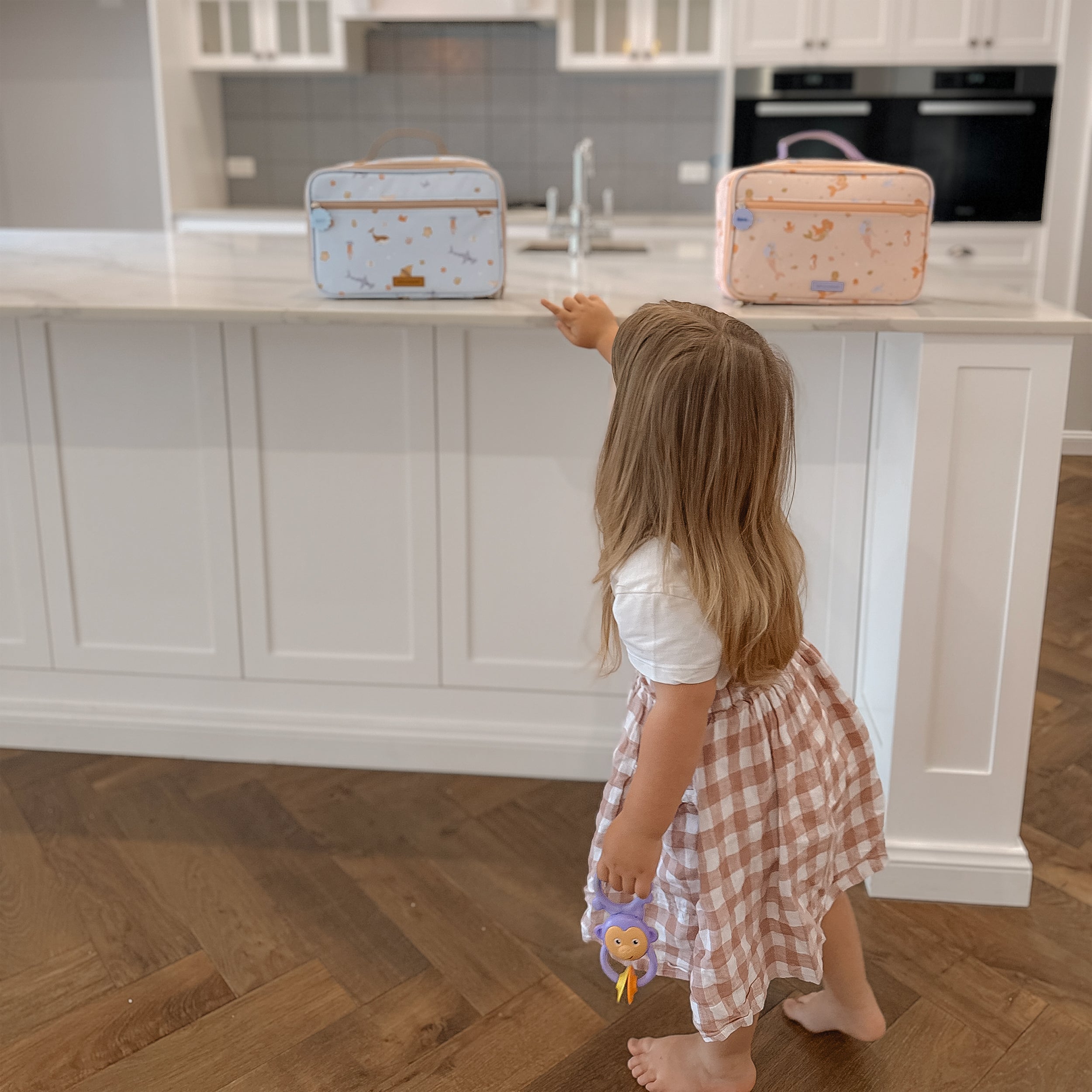 Ocean Creatures Sky Large Lunch Bag